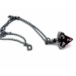 Dice>Dice Pendant Necklace with Gunmetal Gray Finish - Holds a D4 - Your Source for Gaming Essentials