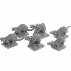 Tabletop Miniatures>Dungeon Dwellers Bones USA Giant Tomb Rats (6) #07031 Unpainted Plastic Figures - Your Source for Gaming Essentials