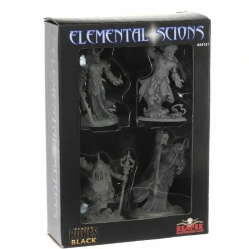 Elemental Scions Boxed Set #44147 Bones Black Unpainted Plastic Figures - Your Source for Gaming Essentials* Hot