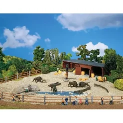 Outlet Faller 130565 Zoo Bison Display with Sheds and 5 Bison Figures Kit - Your Source for Gaming Essentials Trains
