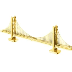Toys>Fascinations Metal Earth Golden Gate Bridge Gold Laser Cut 3D Metal Model Kit - Your Source for Gaming Essentials