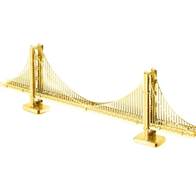 Toys>Fascinations Metal Earth Golden Gate Bridge Gold Laser Cut 3D Metal Model Kit - Your Source for Gaming Essentials