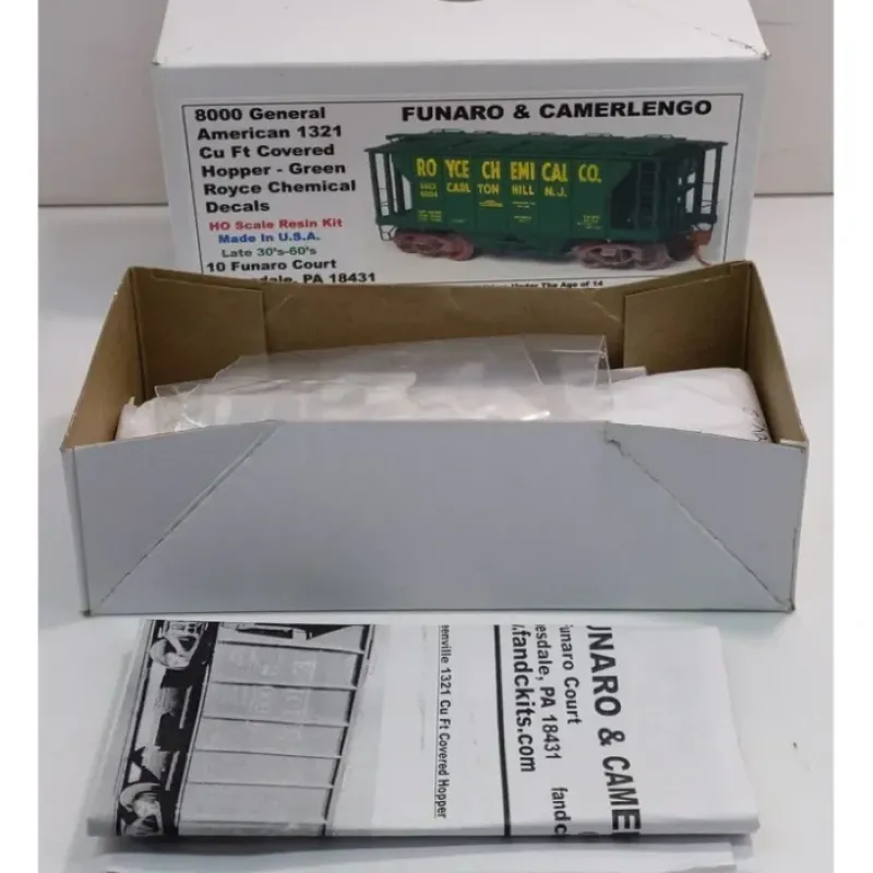Outlet Funaro & Camerlengo 8000 HO Royce Chemical Covered Hopper - Your Source for Gaming Essentials Trains
