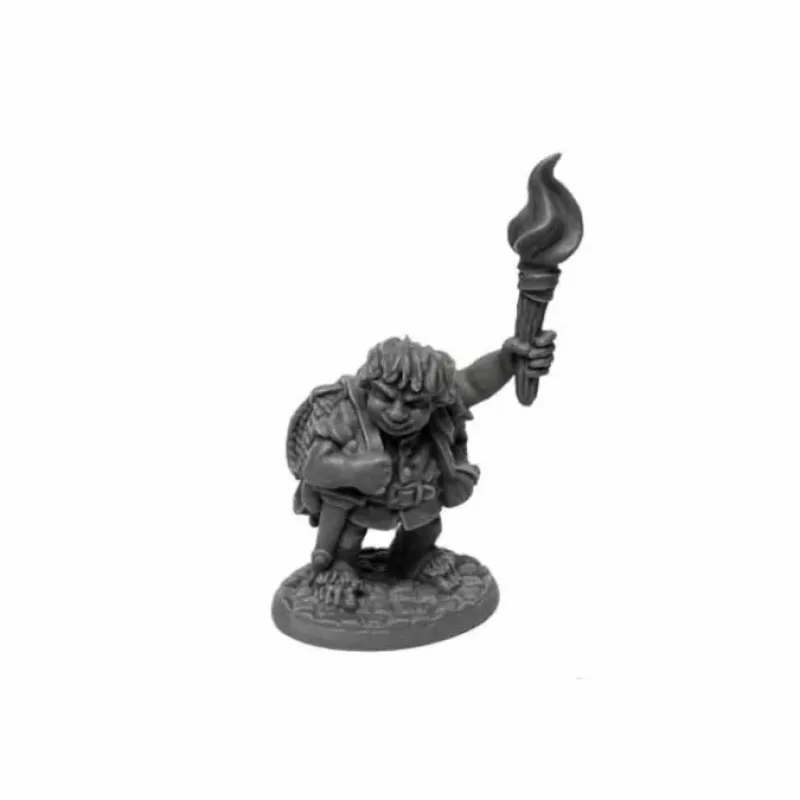 Tabletop Miniatures>Gus Greenweevil, Halfling Henchman #07018 Bones USA Unpainted Plastic Figure - Your Source for Gaming Essentials