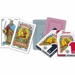 Cards>Heraclio Fournier No. 1 Spanish Playing Cards - 10 Decks: 5 Red and 5 Blue - Your Source for Gaming Essentials