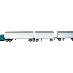 Discount Herpa 6263 HO Kenworth T-600 40' Smooth Tractor Trailer W/Two 27' Trailers - Your Source for Gaming Essentials Trains