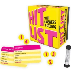 Cards>Hit List Party Game: 1 Clue, 6 Answers, 30 Seconds - Your Source for Gaming Essentials