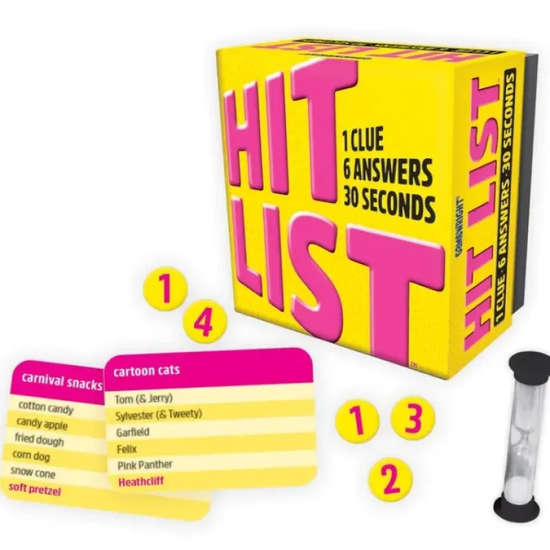 Cards>Hit List Party Game: 1 Clue, 6 Answers, 30 Seconds - Your Source for Gaming Essentials