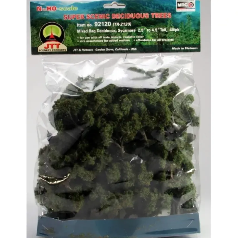New JTT Scenery Products 92120 HO 2"- 6" Super Scenic Deciduous Trees (Set of 40) - Your Source for Gaming Essentials Trains