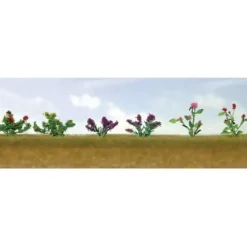 JTT Scenery Products 95557 HO #1, 1/2" Assorted Flower Plants (Pack of 12) - Your Source for Gaming Essentials Trains