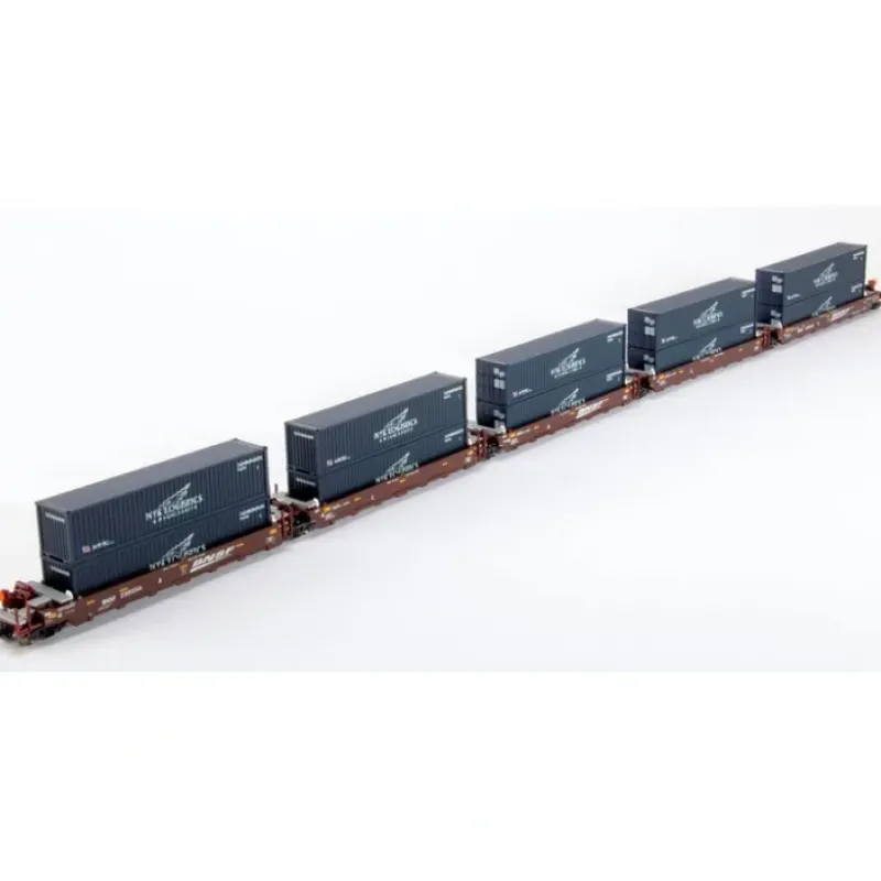 Outlet Kato 106-6151 N BNSF 5-Unit Stack Car #238369 w/40' NYK Containers - Your Source for Gaming Essentials Trains