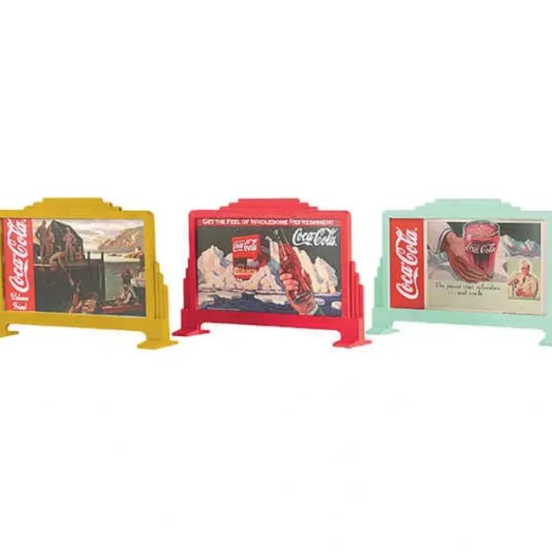 New K-Line K41872A Coca-Cola Billboard 3-PAC - Your Source for Gaming Essentials Trains