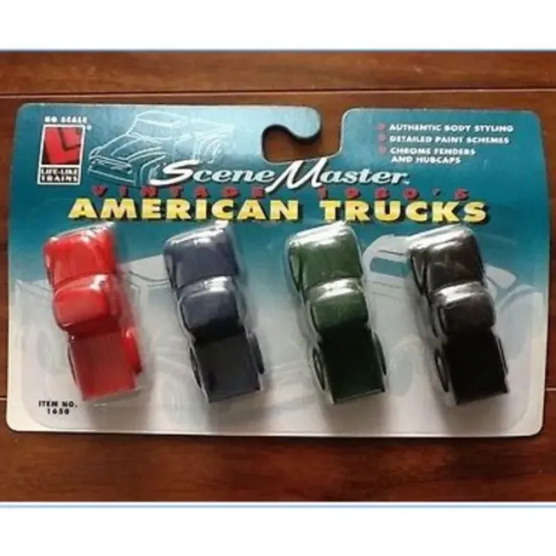 Life Like 1650 HO Vintage 1950's American Pickup Trucks (Set of 4) - Your Source for Gaming Essentials Trains