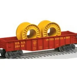 Hot Lionel 6-26448 O Gauge US Army Gondola w/ Cable Reels - Your Source for Gaming Essentials Trains