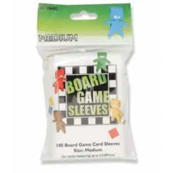 Cards>Medium Size 57x89mm Clear Board Game Sleeves (100) - Your Source for Gaming Essentials