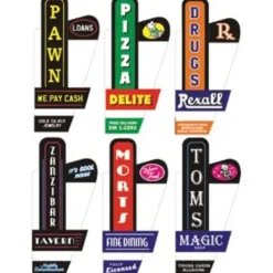 Outlet Miller Engineering 66822 Animated Sign Kit Downtown Series #1 - Right - Medium - Your Source for Gaming Essentials Trains