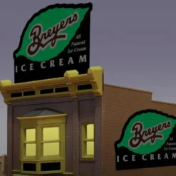 Miller Engineering 2582 N/HO Breyers Ice Cream Animated Neon Billboard - Your Source for Gaming Essentials* Sale
