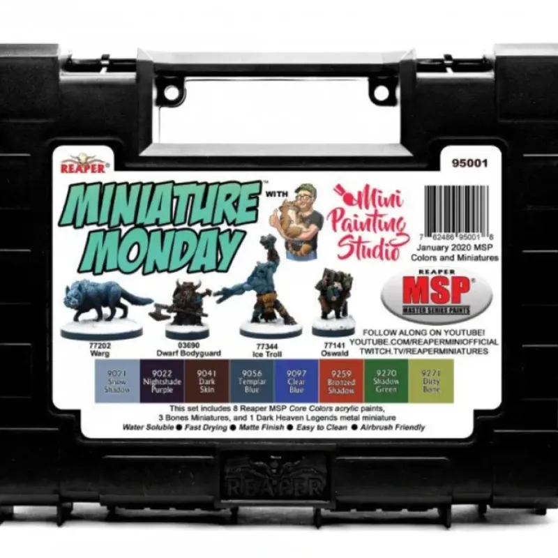 Tabletop Miniatures>Miniature Monday: January 2020 Set - 8 Paints and 4 Miniatures - Your Source for Gaming Essentials