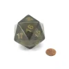 Dice>55mm Jumbo 20-Sided D20 Countdown Dice - Transparent Smoke Gold - Your Source for Gaming Essentials