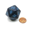 Dice>34mm Large 20-Sided D20 Speckled Chessex Dice, 1 Die - Cobalt - Your Source for Gaming Essentials