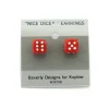 Dice>10mm Post Stud Dice Earrings - Opaque Red with White Pips - Your Source for Gaming Essentials
