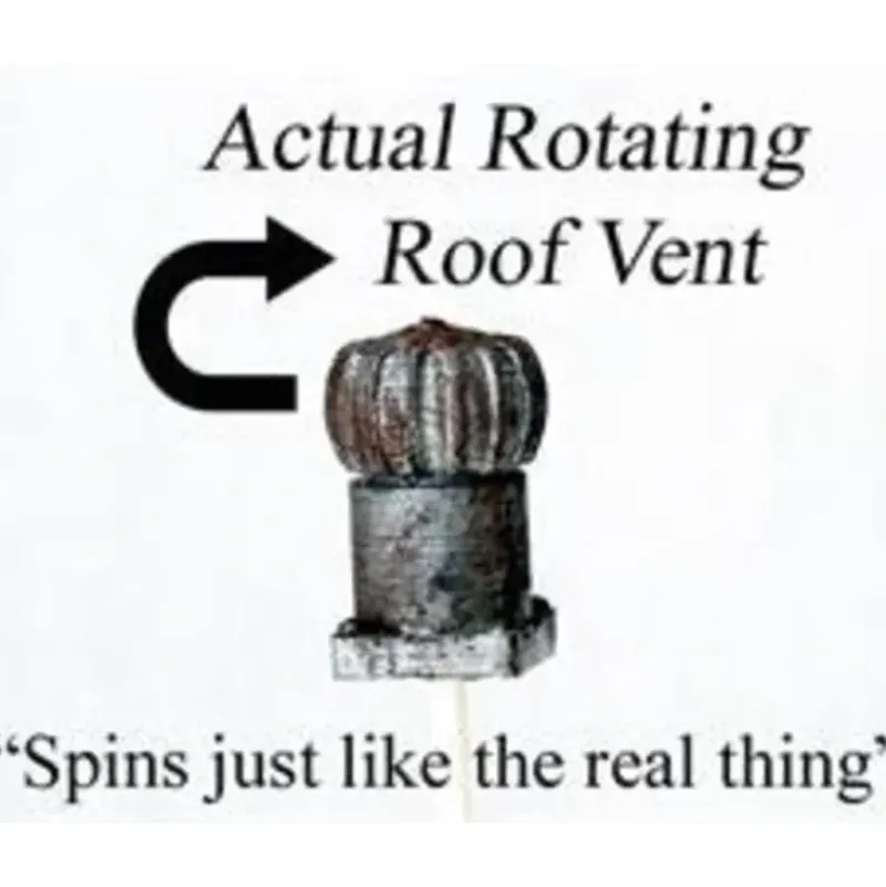 Model Tech Studios D1182P N Scale Rotational Roof Vent - Your Source for Gaming Essentials* Clearance
