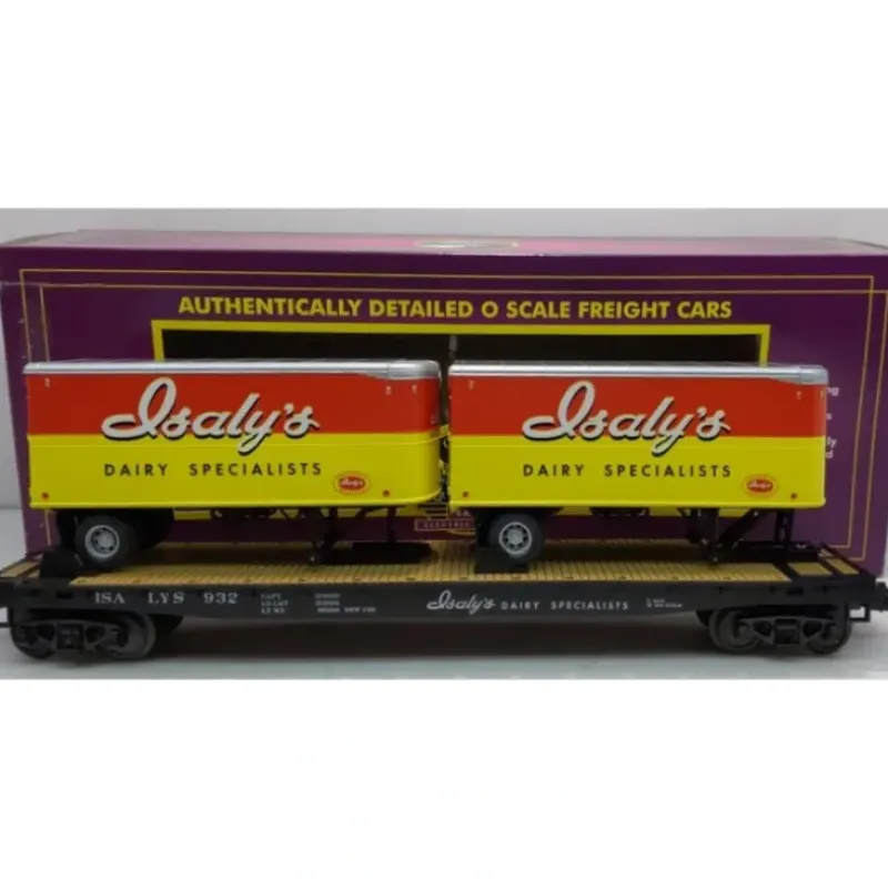 MTH 20-98835 O Gauge Flat Car w/2 Pup Trailers #932 - Your Source for Gaming Essentials* Sale