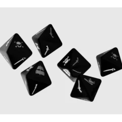 Dice>Oak & Iron Dice Set, 6 D8 Dice with Pirate Symbols - Your Source for Gaming Essentials