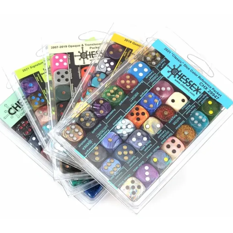 Dice>5-Pack Bundle of Chessex Reference Packs, 128 D6 Dice in Total - Your Source for Gaming Essentials
