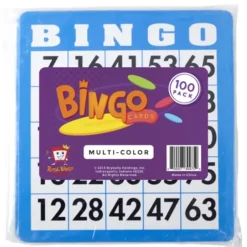 Board Games>Pack of 100 Bingo Cards - 25 Each of Red, Green, Blue, Black - Your Source for Gaming Essentials
