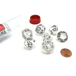 Dice>Polyhedral 7-Die Transparent Dice Set - Clear - Your Source for Gaming Essentials