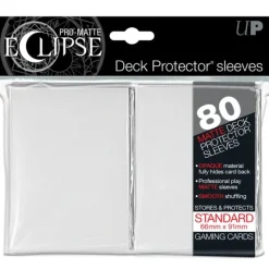 Cards>Pro-Matte Eclipse Standard Deck Protector Sleeves: White (80) - Your Source for Gaming Essentials