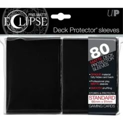 Cards>Pro-Matte Eclipse Standard Deck Protector Sleeves: Black (80ct) - Your Source for Gaming Essentials