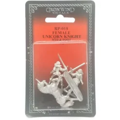 Tabletop Miniatures>Ral Partha Female Unicorn Knight (Mounted & On Foot) #RP-018 Unpainted Metal - Your Source for Gaming Essentials