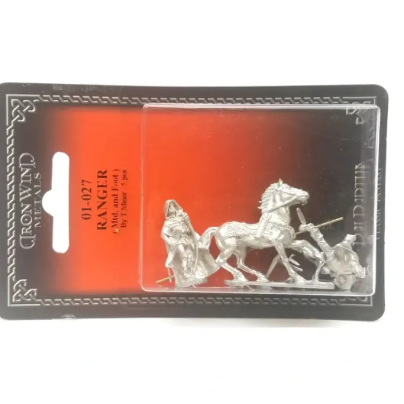Tabletop Miniatures>Ral Partha Ranger Set, Mounted and on Foot (2) #01-027 Unpainted Metal Figures - Your Source for Gaming Essentials