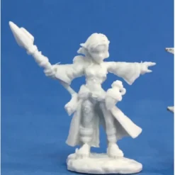 Tabletop Miniatures>Reaper Miniatures Cassie, Gnome Wizard #77031 Bones Unpainted Plastic Figure - Your Source for Gaming Essentials