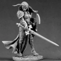 Tabletop Miniatures>Reaper Miniatures Finari, Crusader (54mm) #01447 Unpainted Metal Mini Figure - Your Source for Gaming Essentials