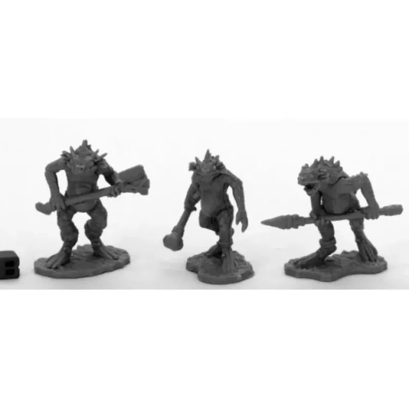Tabletop Miniatures>Reaper Miniatures Troglodytes (3) #44046 Bones Black Unpainted Plastic Figure - Your Source for Gaming Essentials