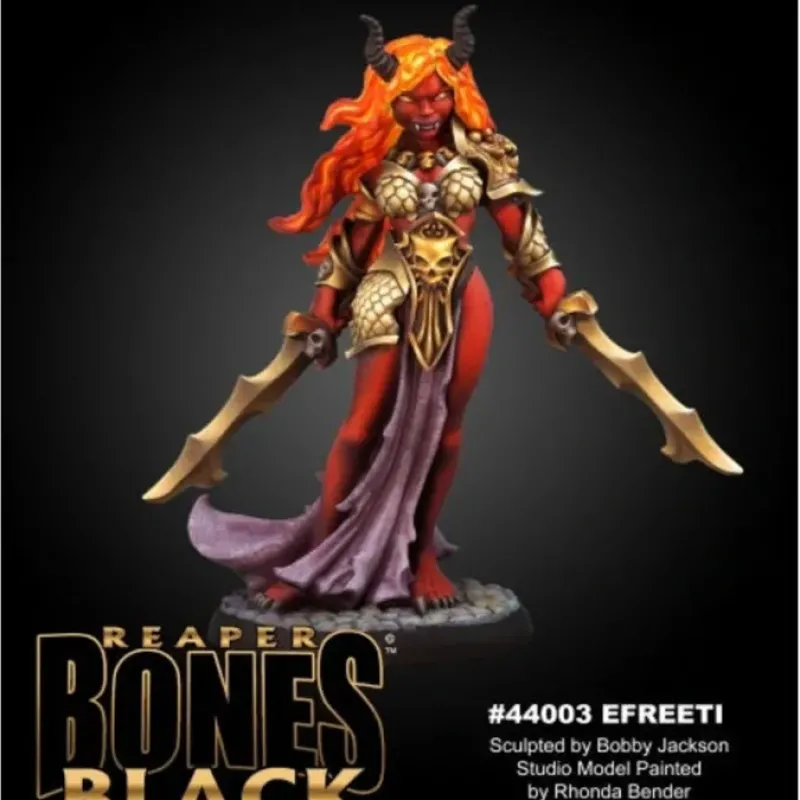 Tabletop Miniatures>Reaper Miniatures Ziba, Female Efreeti #44003 Bones Black Plastic Unpainted Mini - Your Source for Gaming Essentials