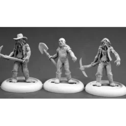 Tabletop Miniatures>Reaper Miniatures Zombie Miners (3) #50317 Chronoscope Unpainted RPG Mini Figure - Your Source for Gaming Essentials