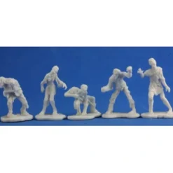 Tabletop Miniatures>Reaper Miniatures Zombies! (5) #77342 Bones Plastic D&D RPG Mini Figure - Your Source for Gaming Essentials