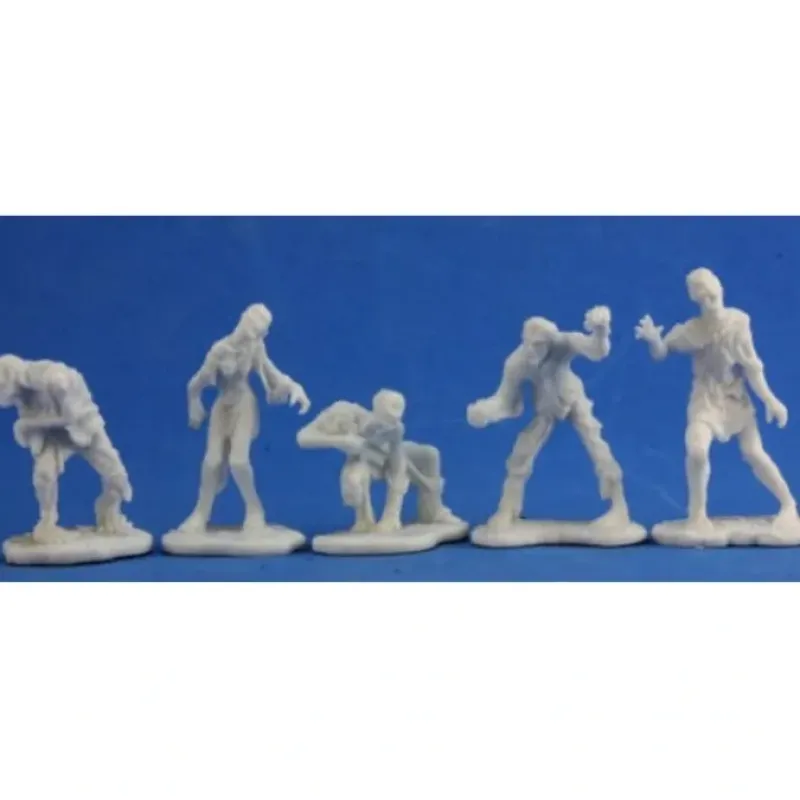 Tabletop Miniatures>Reaper Miniatures Zombies! (5) #77342 Bones Plastic D&D RPG Mini Figure - Your Source for Gaming Essentials