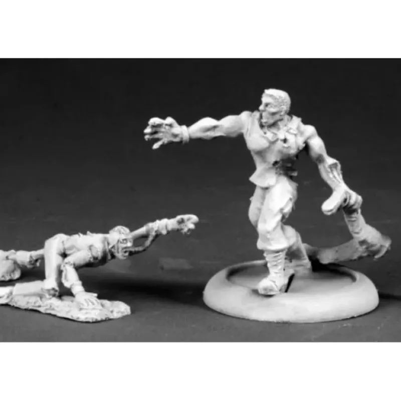 Tabletop Miniatures>Reaper Miniatures Zombies (2) #50296 Chronoscope Metal D&D RPG Mini Figure - Your Source for Gaming Essentials