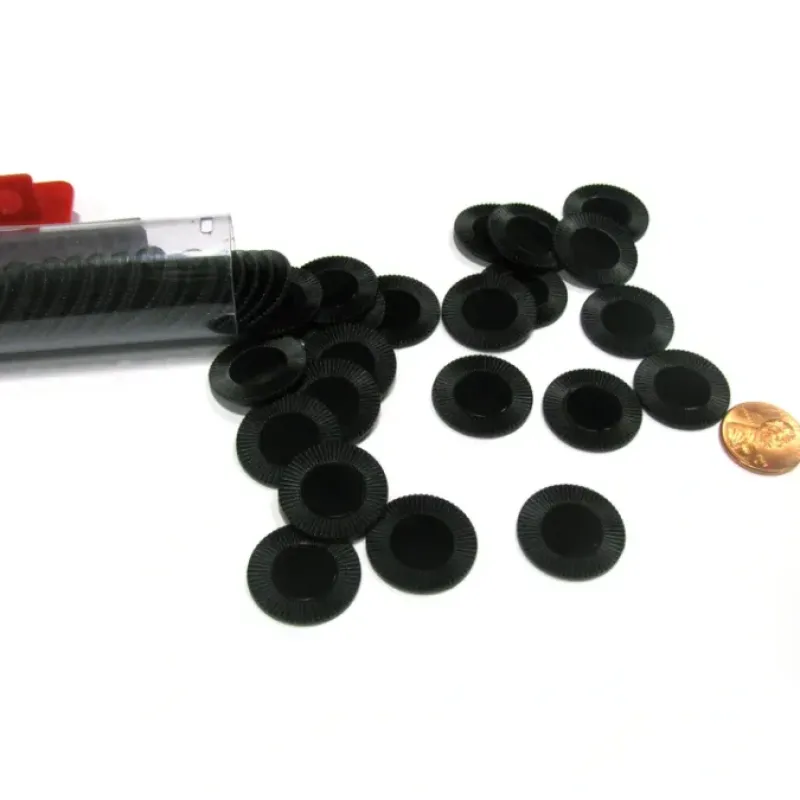 Cards>Set of 50 7/8" Easy Stacking Plastic Mini Playing Poker Chips - Black - Your Source for Gaming Essentials