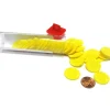 Cards>Set of 50 7/8" Easy Stacking Plastic Mini Playing Poker Chips - Yellow - Your Source for Gaming Essentials