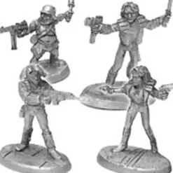 Tabletop Miniatures>Shadow Runners II 3 Street Samurai and 1 Combat Mage #20-515 Shadowrun RPG Minis - Your Source for Gaming Essentials