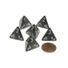 Dice>Translucent 18mm 4 Sided D4 Chessex Dice, 6 Pieces - Smoke with White Numbers - Your Source for Gaming Essentials
