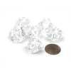 Dice>Translucent 16mm D10 (0-9) Chessex Dice, 6 Pieces - Clear with White Numbers - Your Source for Gaming Essentials