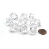 Dice>Translucent 16mm D10 (0-9) Chessex Dice, 10 Pieces - Clear with White Numbers - Your Source for Gaming Essentials