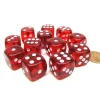 Dice>Translucent 16mm D6 Chessex Dice Block (12 Die) - Red with White Pips - Your Source for Gaming Essentials